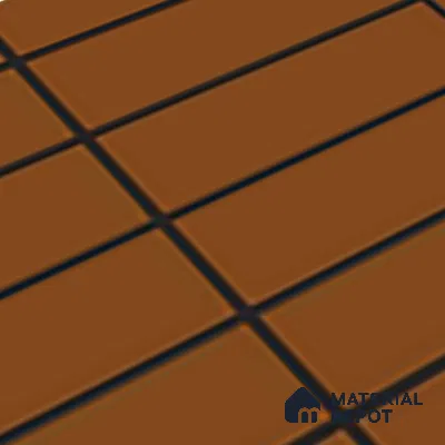 Brick Wall Tile Orange Alloy P-127 TL 09778 2 ft x 1 ft Matte Finish Ceramic Tile - 9 mm
