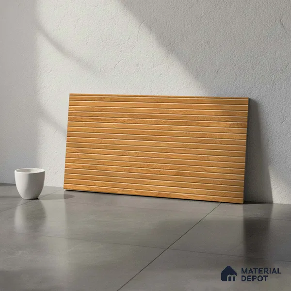 Wooden Punch Wall Tile 31605 HL 6 (P-135) TL 09791 B 2 ft x 1 ft Matte Finish Ceramic Tile - 9 mm