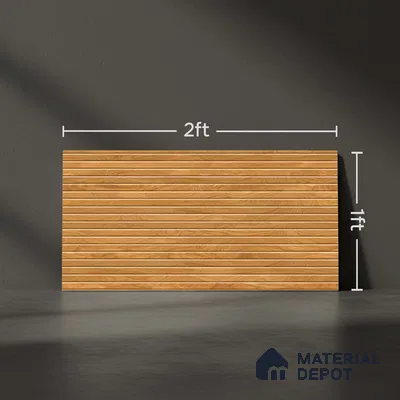 Wooden Punch Wall Tile 31605 HL 6 (P-135) TL 09791 B 2 ft x 1 ft Matte Finish Ceramic Tile - 9 mm