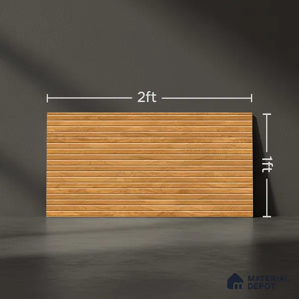 Wooden Punch Wall Tile 31605 HL 6 (P-135) TL 09791 B 2 ft x 1 ft Matte Finish Ceramic Tile - 9 mm