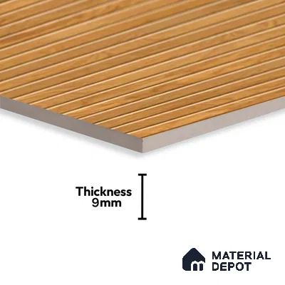 Wooden Punch Wall Tile 31605 HL 6 (P-135) TL 09791 B 2 ft x 1 ft Matte Finish Ceramic Tile - 9 mm