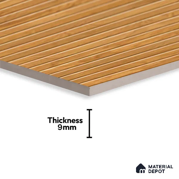 Wooden Punch Wall Tile 31605 HL 6 (P-135) TL 09791 B 2 ft x 1 ft Matte Finish Ceramic Tile - 9 mm