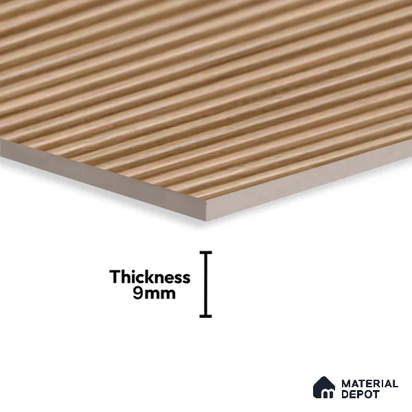 Wooden Punch Wall Tile 31605 HL 3 (P-135) TL 09791 2 ft x 1 ft Matte Finish Ceramic Tile - 9 mm