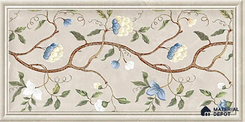 Tropical Wall Tile TL 09781 Matte Finish 2 ft x 1 ft Ceramic Wall Tile - 9 mm | Please Expect a Slight Variation of Pattern