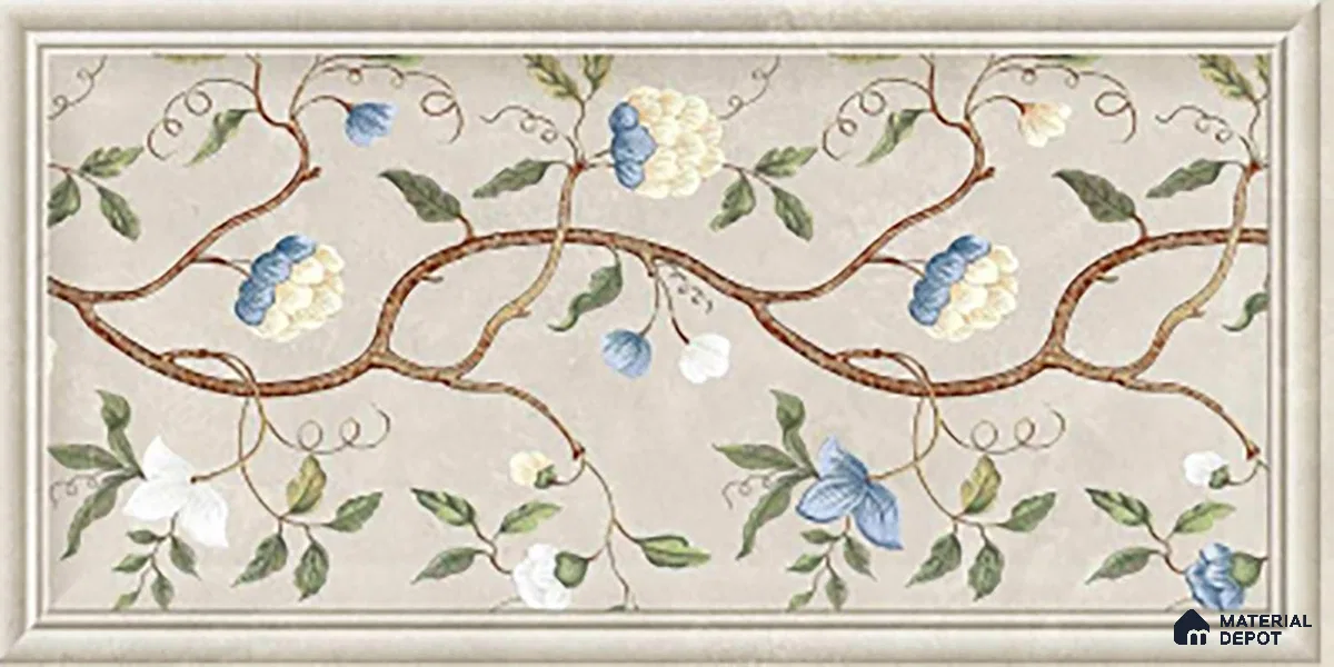 Tropical Wall Tile TL 09781 Matte Finish 2 ft x 1 ft Ceramic Wall Tile - 9 mm | Please Expect a Slight Variation of Pattern