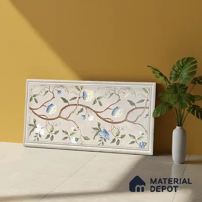 Tropical Wall Tile TL 09781 Matte Finish 2 ft x 1 ft Ceramic Wall Tile - 9 mm | Please Expect a Slight Variation of Pattern