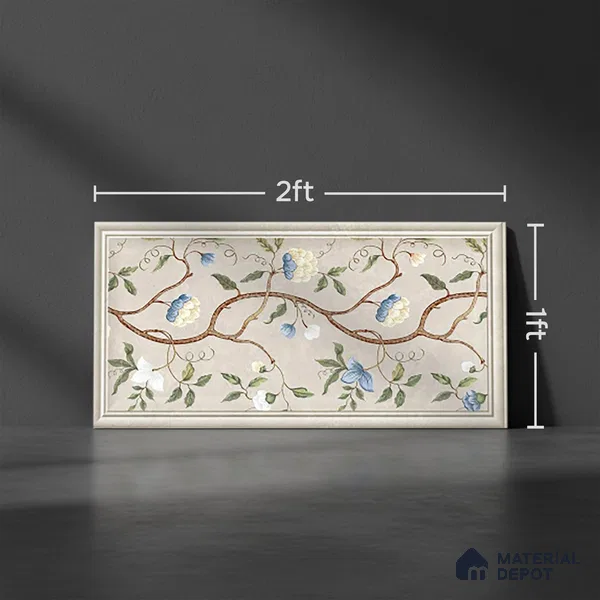 Tropical Wall Tile TL 09781 Matte Finish 2 ft x 1 ft Ceramic Wall Tile - 9 mm | Please Expect a Slight Variation of Pattern