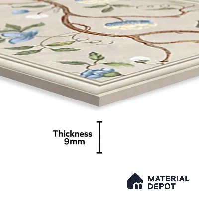 Tropical Wall Tile TL 09781 Matte Finish 2 ft x 1 ft Ceramic Wall Tile - 9 mm | Please Expect a Slight Variation of Pattern