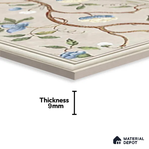 Tropical Wall Tile TL 09781 Matte Finish 2 ft x 1 ft Ceramic Wall Tile - 9 mm | Please Expect a Slight Variation of Pattern