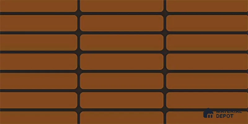 Subway Look Orange Alloy P-190 TL 09779 B 2 ft x 1 ft Matte Finish Ceramic Wall Tile - 9 mm | Please Expect a Slight Variation of Pattern