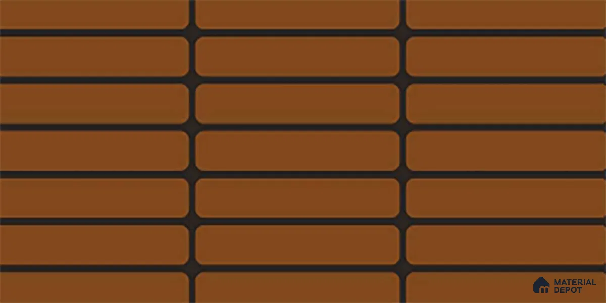 Subway Look Orange Alloy P-190 TL 09779 B 2 ft x 1 ft Matte Finish Ceramic Wall Tile - 9 mm | Please Expect a Slight Variation of Pattern