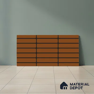 Subway Look Orange Alloy P-190 TL 09779 B 2 ft x 1 ft Matte Finish Ceramic Wall Tile - 9 mm | Please Expect a Slight Variation of Pattern