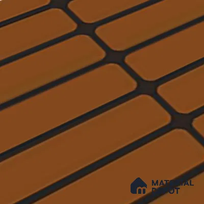 Subway Look Orange Alloy P-190 TL 09779 B 2 ft x 1 ft Matte Finish Ceramic Wall Tile - 9 mm | Please Expect a Slight Variation of Pattern