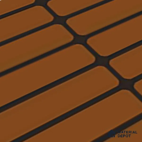 Subway Look Orange Alloy P-190 TL 09779 B 2 ft x 1 ft Matte Finish Ceramic Wall Tile - 9 mm | Please Expect a Slight Variation of Pattern