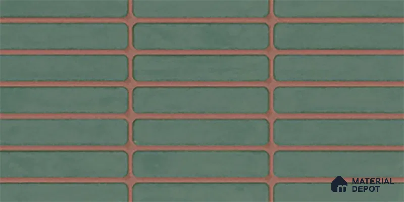 Subway Look Gama Green TL 09787 B 2 ft x 1 ft Matte Finish Ceramic Wall Tile - 9 mm | Please Expect a Slight Variation of Pattern