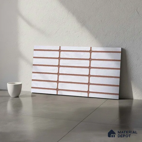 Subway Look Gama White TL 09787 E 2 ft x 1 ft Matte Finish Ceramic Wall Tile - 9 mm | Please Expect a Slight Variation of Pattern