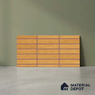 Subway Look Gama Yellow TL 09787 F 2 ft x 1 ft Matte Finish Ceramic Wall Tile - 9 mm | Please Expect a Slight Variation of Pattern