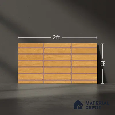 Subway Look Gama Yellow TL 09787 F 2 ft x 1 ft Matte Finish Ceramic Wall Tile - 9 mm | Please Expect a Slight Variation of Pattern