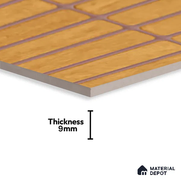 Subway Look Gama Yellow TL 09787 F 2 ft x 1 ft Matte Finish Ceramic Wall Tile - 9 mm | Please Expect a Slight Variation of Pattern