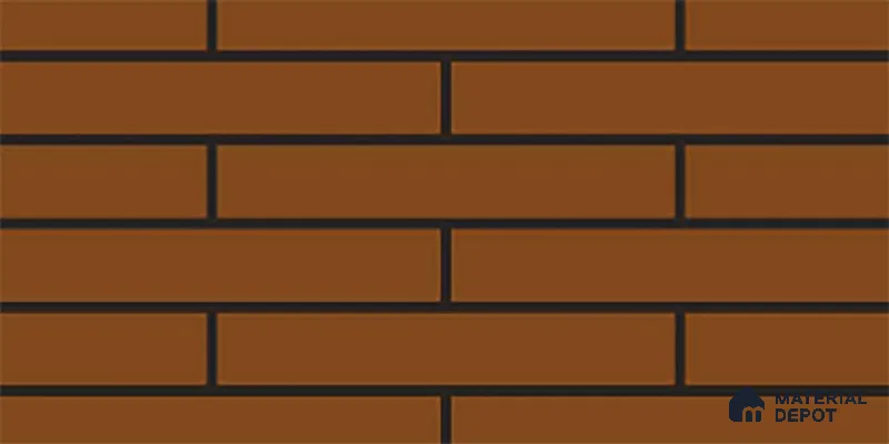 Brick Wall Tile Orange Alloy P-143 TL 09776 2 ft x 1 ft Matte Finish Ceramic Tile - 9 mm