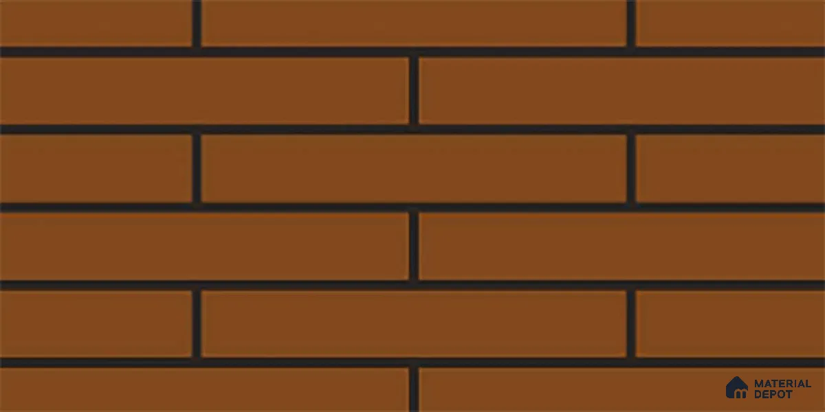 Brick Wall Tile Orange Alloy P-143 TL 09776 2 ft x 1 ft Matte Finish Ceramic Tile - 9 mm