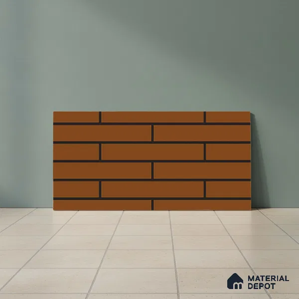 Brick Wall Tile Orange Alloy P-143 TL 09776 2 ft x 1 ft Matte Finish Ceramic Tile - 9 mm