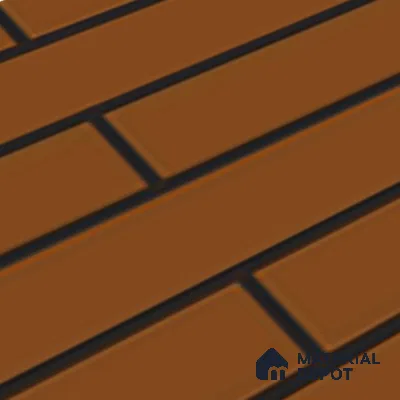 Brick Wall Tile Orange Alloy P-143 TL 09776 2 ft x 1 ft Matte Finish Ceramic Tile - 9 mm