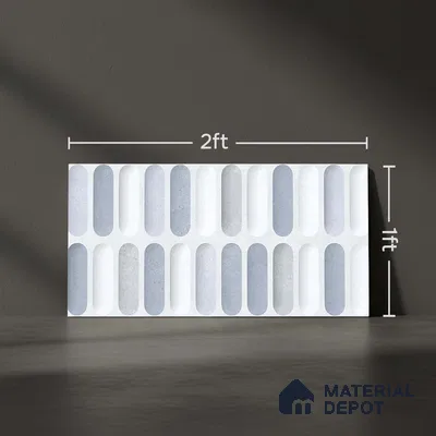 Faux Subway Look 31644 HL 1 TL 09797 B 2 ft x 1 ft Matte Finish Ceramic Wall Tile - 9 mm
