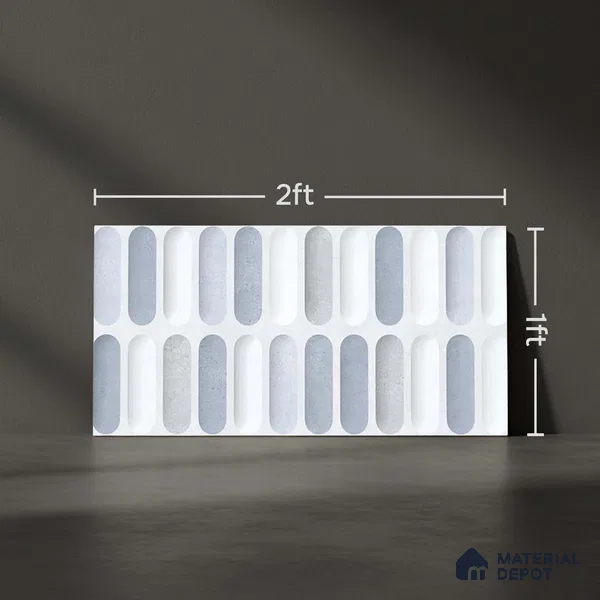 Faux Subway Look 31644 HL 1 TL 09797 B 2 ft x 1 ft Matte Finish Ceramic Wall Tile - 9 mm