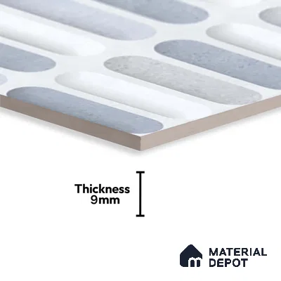 Faux Subway Look 31644 HL 1 TL 09797 B 2 ft x 1 ft Matte Finish Ceramic Wall Tile - 9 mm