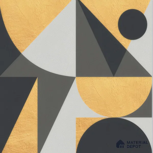 Moroccan Wall & Floor Tile TL 00207 A Yellow & Black 1 ft x 1 ft Matte Finish Ceramic Tile - 9 mm | Random Design | Suitable For Kitchen, Bathroom, Dining Area | Please Expect a Slight Variation of Pattern