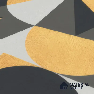 Moroccan Wall & Floor Tile TL 00207 A Yellow & Black 1 ft x 1 ft Matte Finish Ceramic Tile - 9 mm | Random Design | Suitable For Kitchen, Bathroom, Dining Area | Please Expect a Slight Variation of Pattern