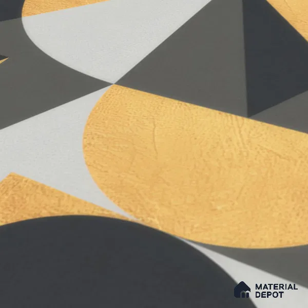 Moroccan Wall & Floor Tile TL 00207 A Yellow & Black 1 ft x 1 ft Matte Finish Ceramic Tile - 9 mm | Random Design | Suitable For Kitchen, Bathroom, Dining Area | Please Expect a Slight Variation of Pattern