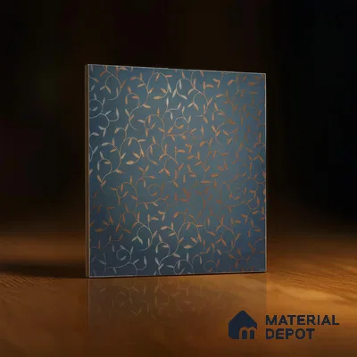 Moroccan Wall & Floor Tile TL 00214 A Pattern 1 Goldy Blue 1 ft x 1 ft Matte Finish Ceramic Tile - 9 mm | Random Design | Suitable For Kitchen, Bathroom, Dining Area | Please Expect a Slight Variation of Pattern