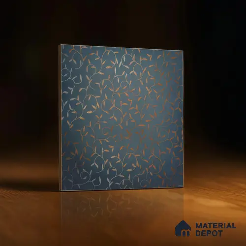 Moroccan Wall & Floor Tile TL 00214 A Pattern 1 Goldy Blue 1 ft x 1 ft Matte Finish Ceramic Tile - 9 mm | Random Design | Suitable For Kitchen, Bathroom, Dining Area | Please Expect a Slight Variation of Pattern