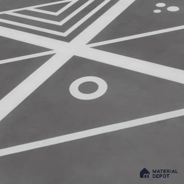 Moroccan Wall & Floor Tile TL 00216 A Pattern 1 Grey Noir 1 ft x 1 ft Matte Finish Ceramic Tile - 9 mm | Random Design | Suitable For Kitchen, Bathroom, Dining Area | Please Expect a Slight Variation of Pattern