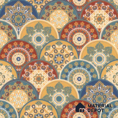 Moroccan Wall & Floor Tile TL 00218 Blue & Yellow 1 ft x 1 ft Matte Finish Ceramic Tile - 9 mm | Suitable For Kitchen, Bathroom, Dining Area | Please Expect a Slight Variation of Pattern