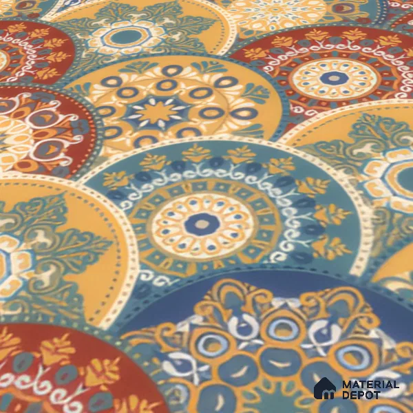 Moroccan Wall & Floor Tile TL 00218 Blue & Yellow 1 ft x 1 ft Matte Finish Ceramic Tile - 9 mm | Suitable For Kitchen, Bathroom, Dining Area | Please Expect a Slight Variation of Pattern