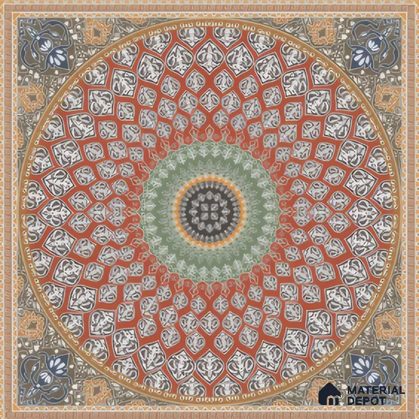 Moroccan Wall & Floor Tile TL 00220 Crimson Red 1 ft x 1 ft Matte Finish Ceramic Tile - 9 mm | Suitable For Kitchen, Bathroom, Dining Area | Please Expect a Slight Variation of Pattern