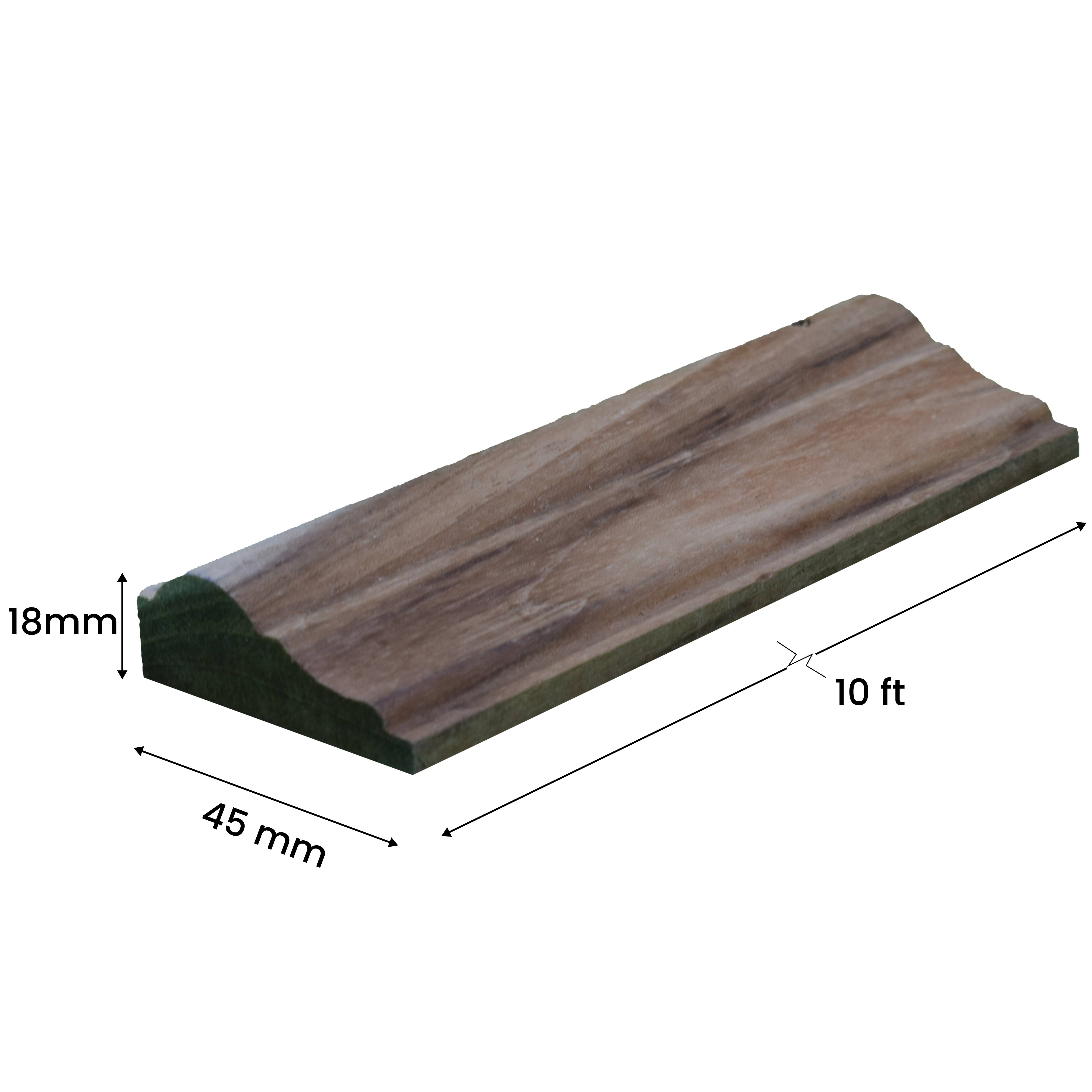 Ready To Install DIY Finished Teak Wood Designer Wainscot French Wall Moulding Design 1 Granulux PM 00295 B | 7.5 ft x 45 mm x 18 mm | Nail & Adhesive Installation