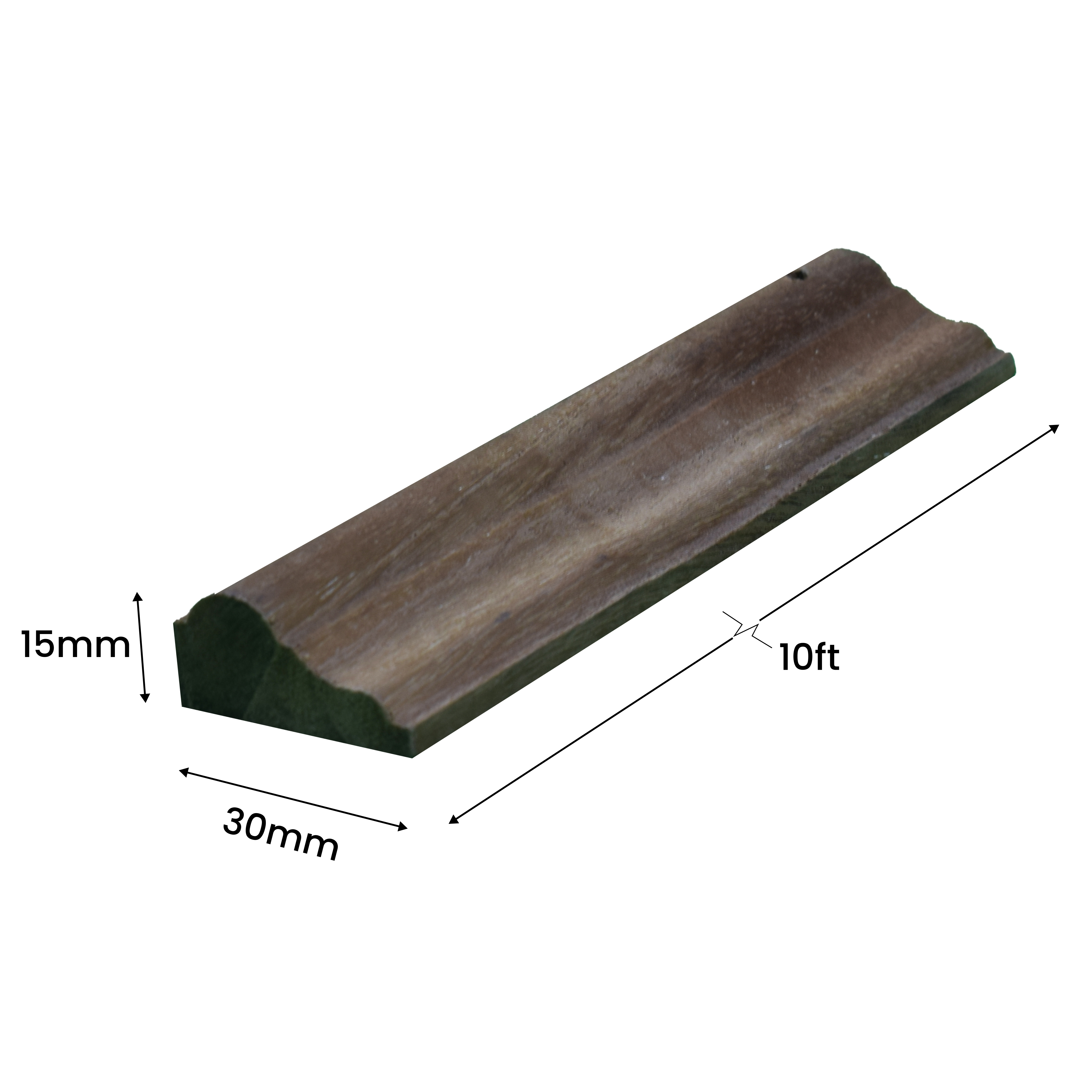 Ready To Install DIY Finished Teak Wood Designer Wainscot French Wall Moulding Design 1 Granulux PM 00295 D | 7.5 ft x 30 mm x 15 mm | Nail & Adhesive Installation