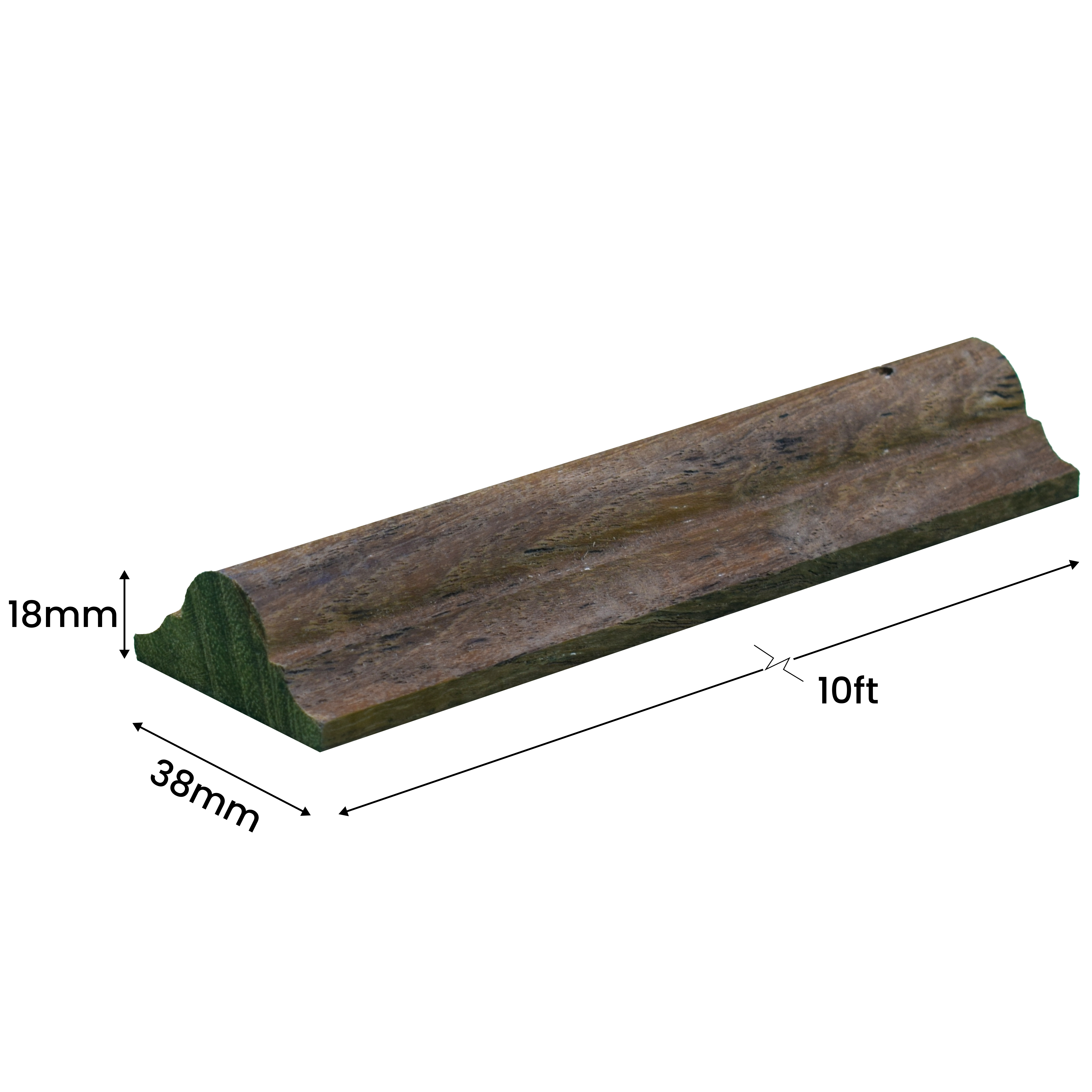 Ready To Install DIY Finished Teak Wood Designer Wainscot French Wall Moulding Design 2 Granulux PM 00295 F | 7.5 ft x 38 mm x 18 mm | Nail & Adhesive Installation