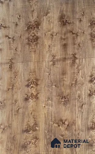 Metalic Mappa Burls Brown 2440x1220 mm Silicon Natural Veneer - 3.7 mm