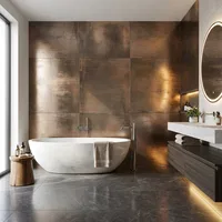 Metallic Bathroom Tiles