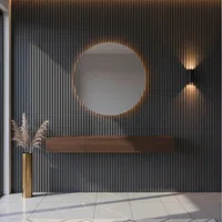 Metallic Charcoal Fluted Panels