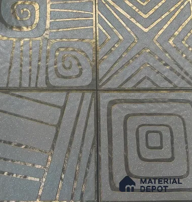 Metallic Wall Tile TL 06449 200 mm x 200 mm Vitrified - 9 mm | Suitable For Living Room, Bedroom, Kitchen | Random Design