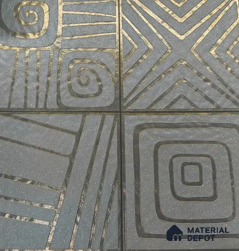 Metallic Wall Tile TL 06449 200 mm x 200 mm Vitrified - 9 mm | Suitable For Living Room, Bedroom, Kitchen | Random Design