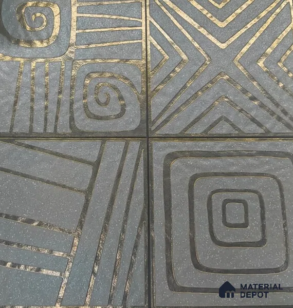 Metallic Wall Tile TL 06449 200 mm x 200 mm Vitrified - 9 mm | Suitable For Living Room, Bedroom, Kitchen | Random Design