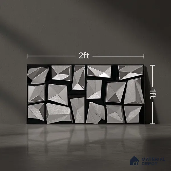 Metallic Wall Tile TL 05503 B Lustra Obsidian Flow 2 ft x 1 ft Ceramic Metallic Finish - 9 mm | Suitable for Bathroom, Kitchen (Sample)