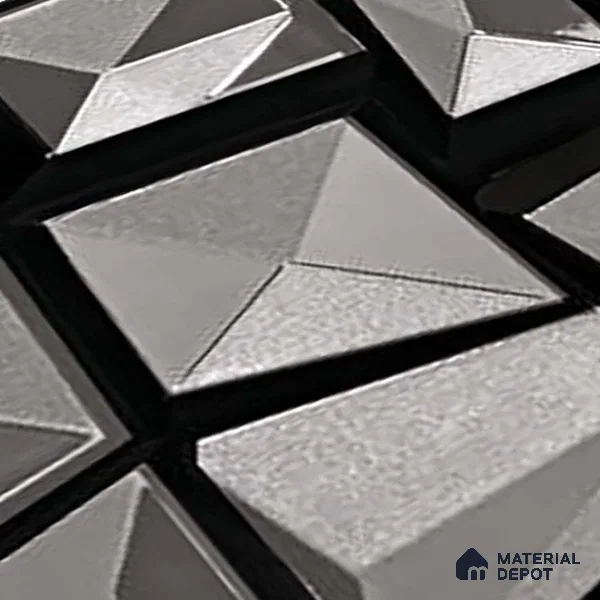 Metallic Wall Tile TL 05503 B Lustra Obsidian Flow 2 ft x 1 ft Ceramic Metallic Finish - 9 mm | Suitable for Bathroom, Kitchen (Sample)